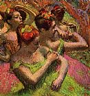 Ballerinas Adjusting Their Dresses